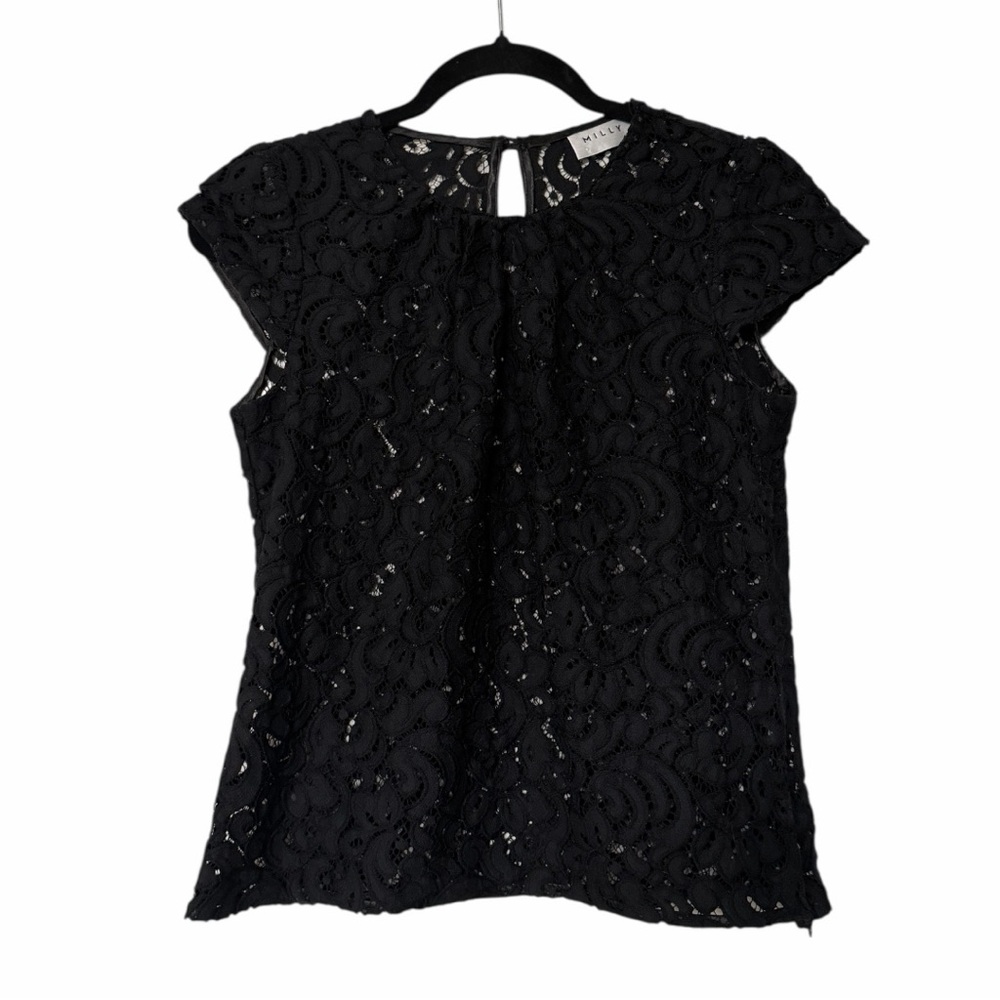 Milly Black Lace Blouse